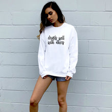 Load image into Gallery viewer, Drinks Well With Others Sweatshirt (White)