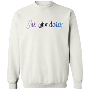 She Who Dares White Sweatshirt