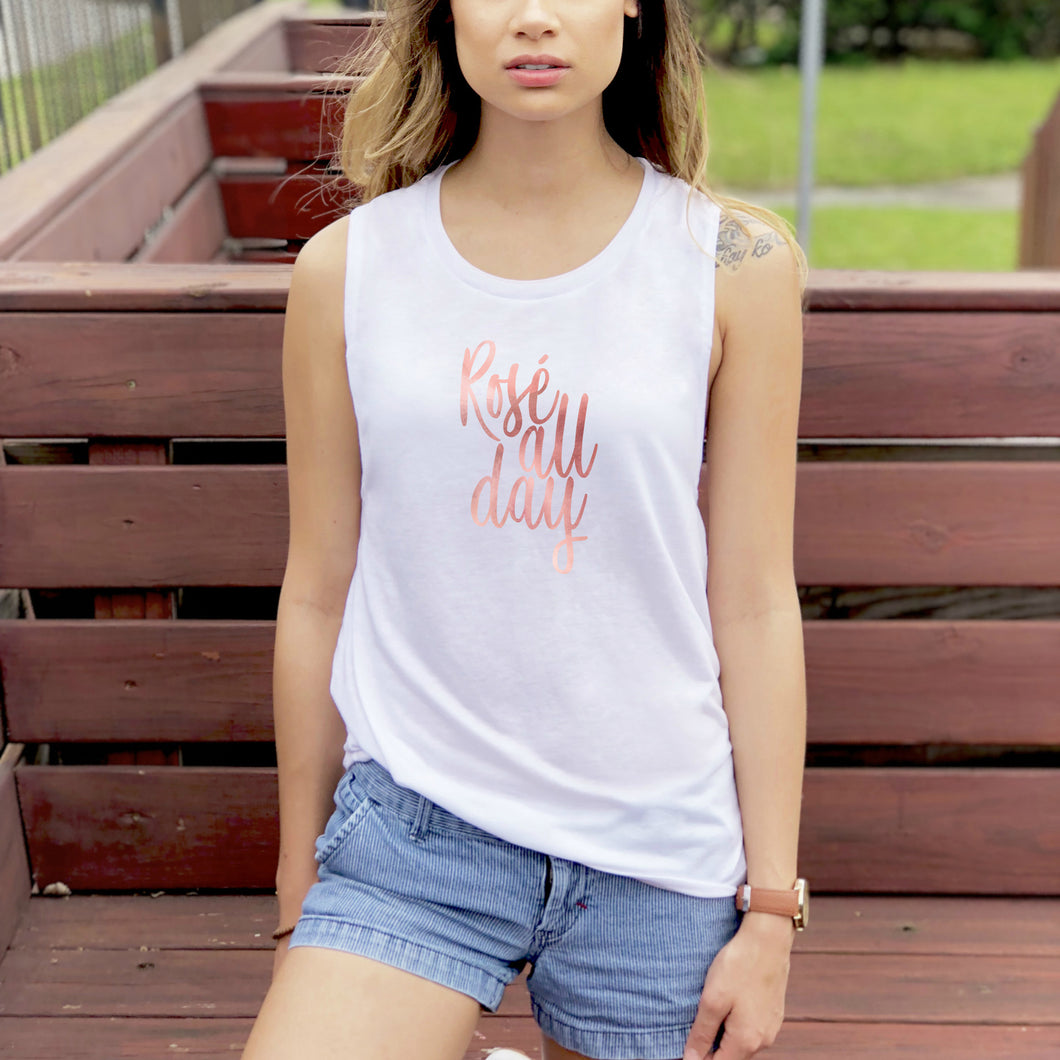Rosé all Day Muscle Tank
