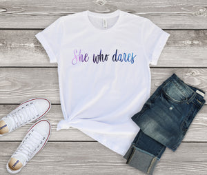 She Who Dares White T-Shirt